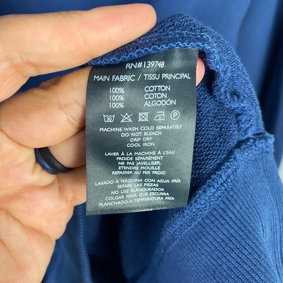 Slate & Stone Men Issac Crewneck Sweatshirt in Wasind Blue Size Extra La… - Picture 7 of 8